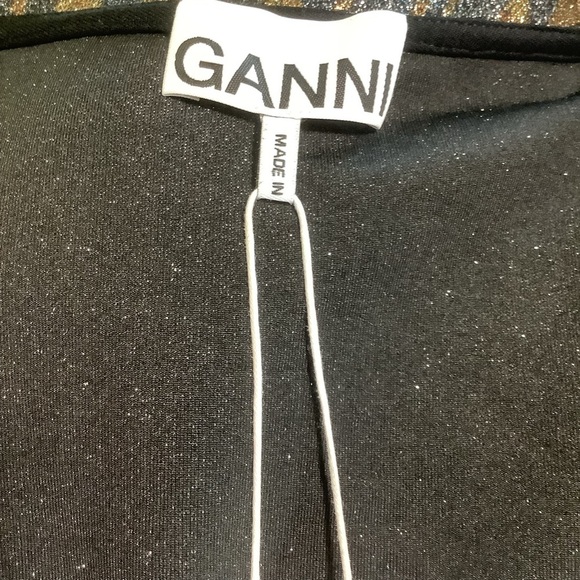 NWT GANNI Animal Leopard Print Metallic V-Neck Cardigan Sweater Size 40 EU/8 US - Picture 6 of 16